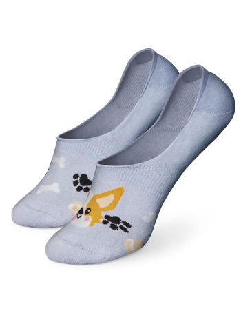 Chaussettes invisibles rigolotes Chien Corgi
