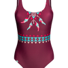 Maillot de bain une pièce rigolo Ornement aztèque