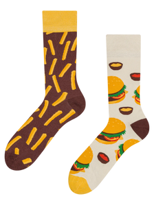 Chaussettes rigolotes Burger et Frites