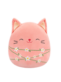 Squishmallows Wilka de perzikkat omwikkeld met bloemstelen, 20 cm
