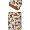Vrolijke kinderset met muts en nekwarmer Hongerige beer