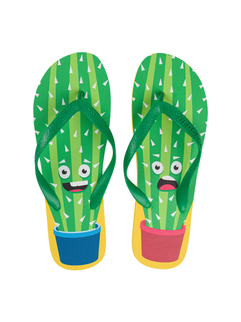 Tongs rigolotes Cactus amusant