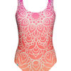 Maillot de bain une pièce rigolo pour femmes Mandala ensoleillé