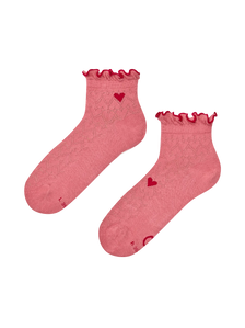 Chaussettes cutecore Cœurs rouges