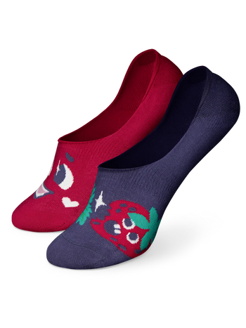 Chaussettes invisibles rigolotes Fraises joyeuses