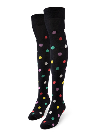 Chaussettes rigolotes hautes au-dessus des genoux Points partout