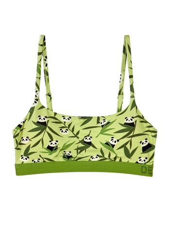 Bralette rigolote en modal pour femmes Panda et bambou