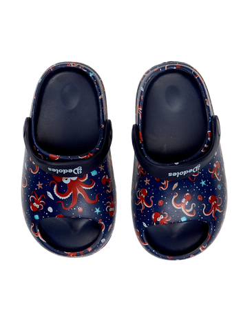 Sabots chunky rigolos pour bébés Poulpe rouge