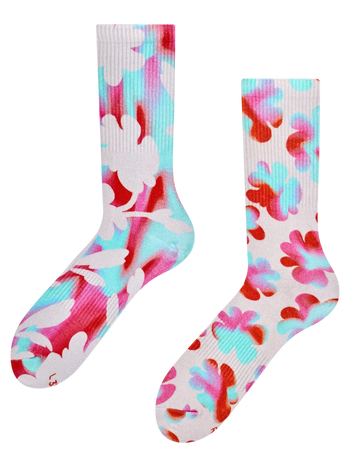 Chaussettes côtelées Fleurs funky