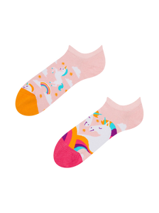 Socquettes rigolotes pour baskets Licorne dans les nuages