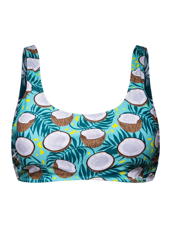 Vrolijke sportbikinitop Kokosnoot