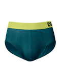 Herenslip Blauwgroen en geel