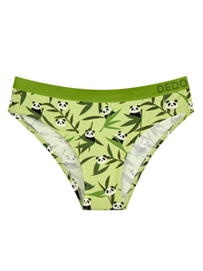 Vrolijke damesslip Panda's en bamboe