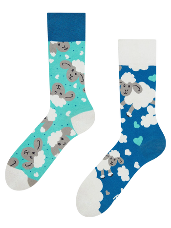 Chaussettes rigolotes Moutons et nuages