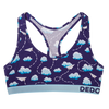 Vrolijke damesbralette Papieren vliegtuigjes & wolken