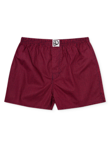 Blauw en rood heren boxershort met patroon
