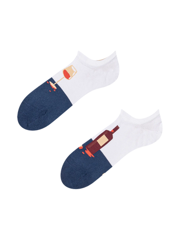 Vrolijke sneakersokken Flesje wijn