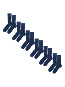 Lot de 6 chaussettes bleu nuit en coton peigné