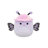 Peluche Squishmallows de 20 cm Bibiana le papillon monarque lavande arborant un chapeau décoré de fleurs