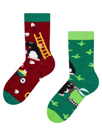 Chaussettes rigolotes pour enfants Taupe