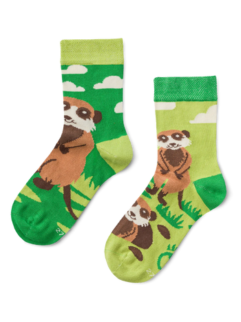 Chaussettes rigolotes pour enfants Suricates