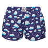 Vrolijke damesboxershorts Papieren vliegtuigjes en wolken