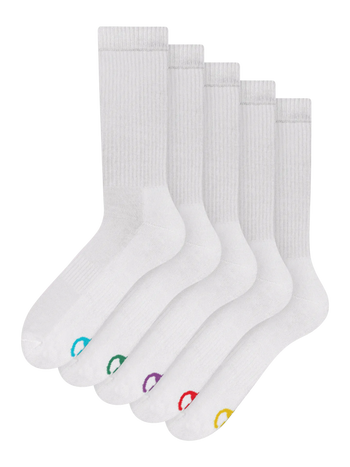Sportsokken 5-pack wit klassiek