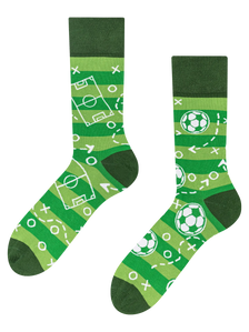 Chaussettes rigolotes en fibres de bambou Terrain de football