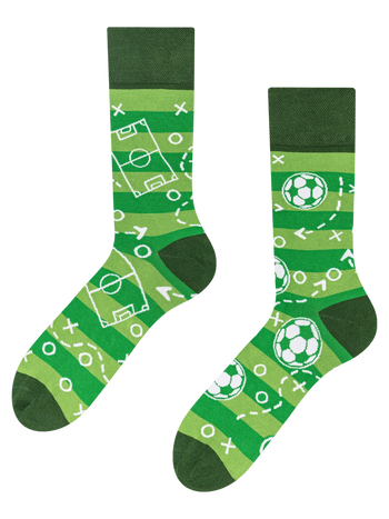 Chaussettes rigolotes en fibres de bambou Terrain de football